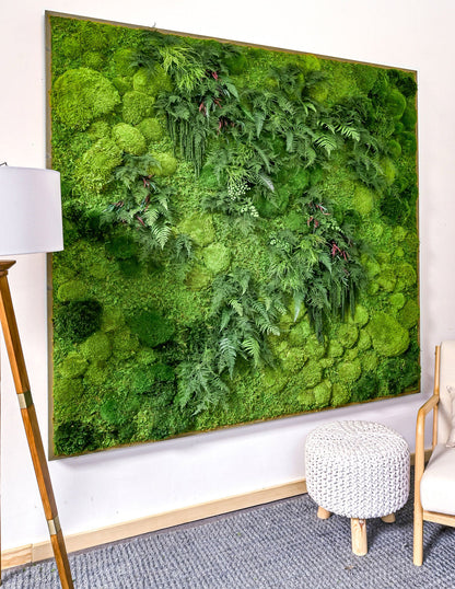  Oversized Preserved Living Wall 68" X 68"